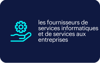 les fournisseurs de services informatiques et aux entreprises