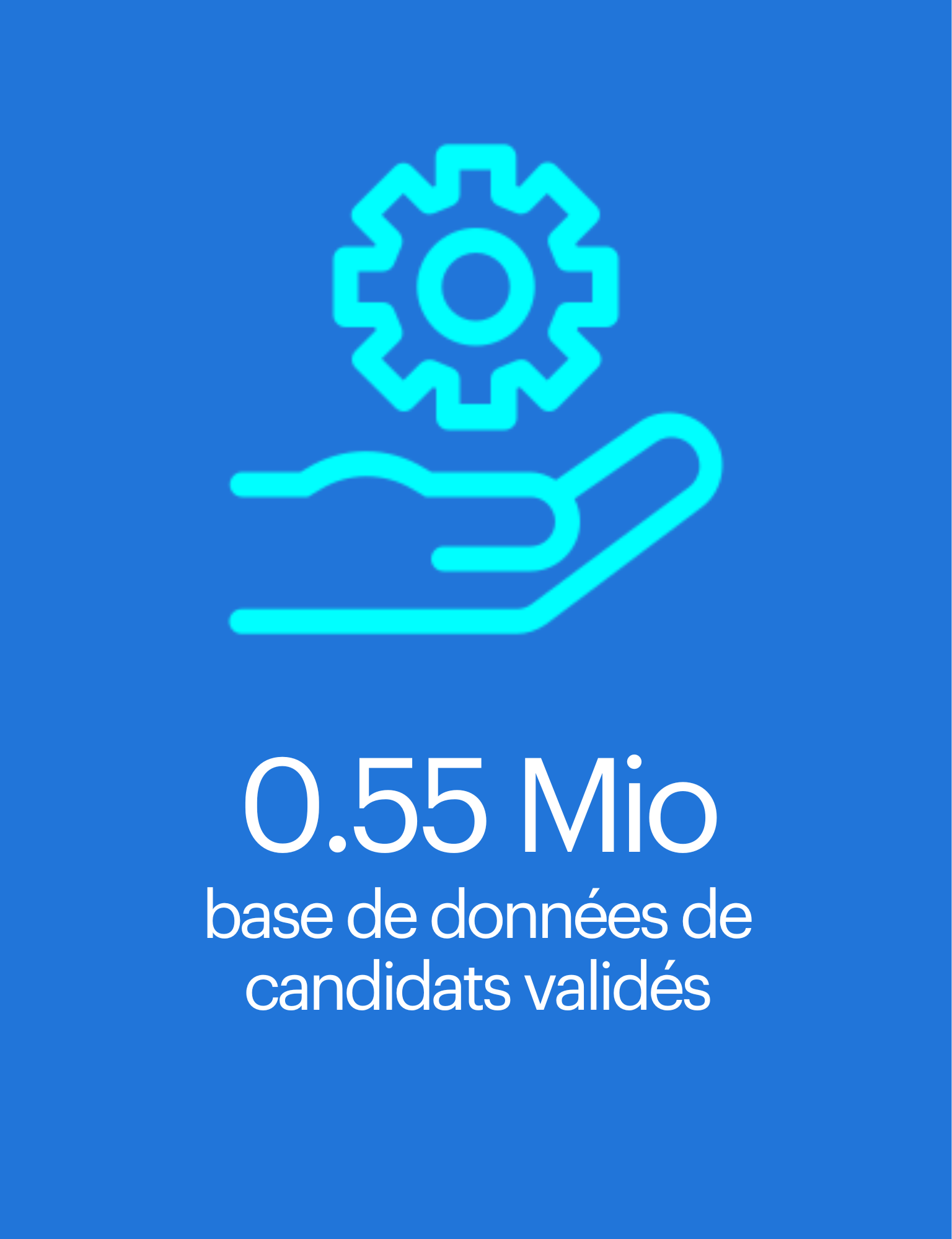 0.55 mio base de données de candidats validés