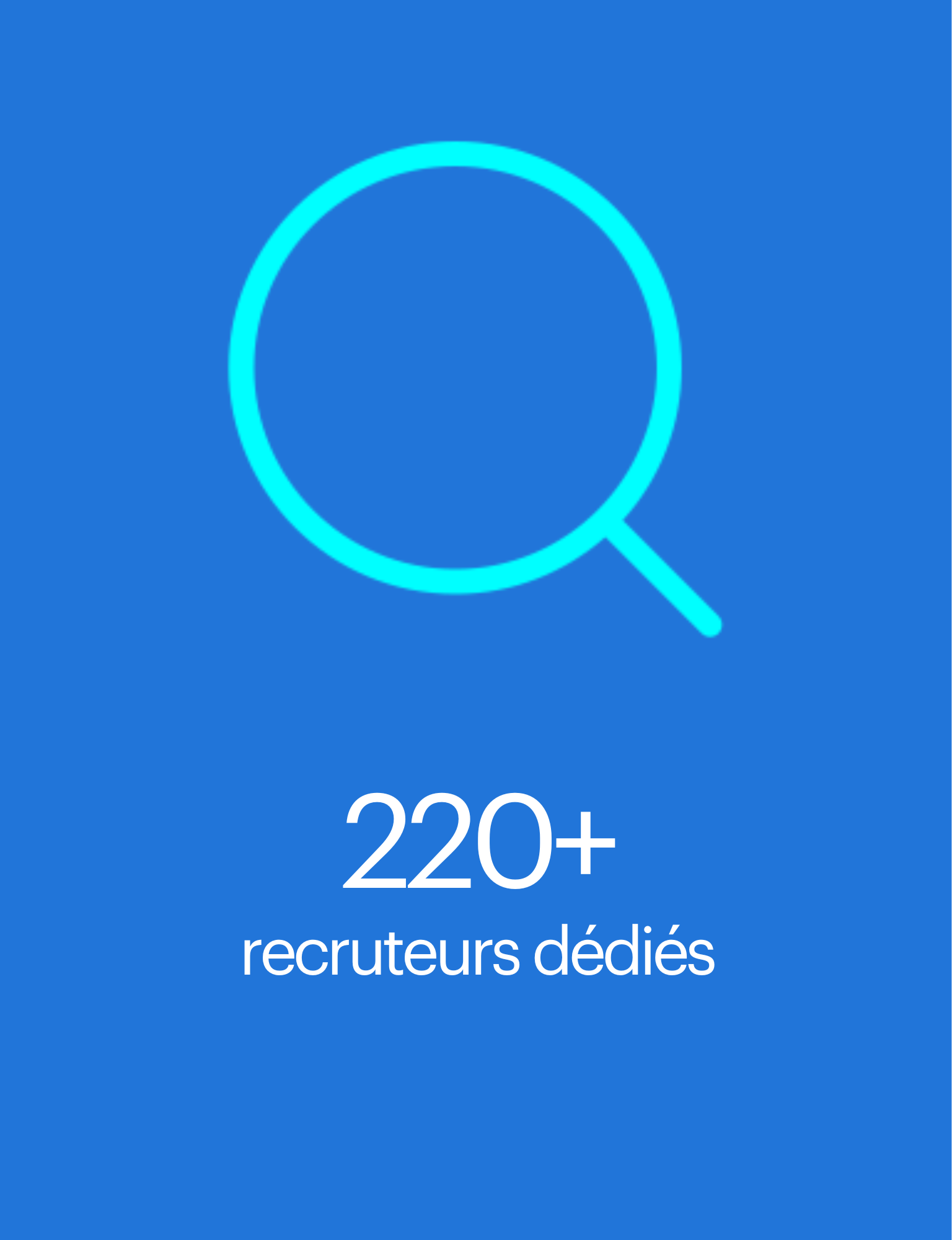 220+ recruteurs dédiés